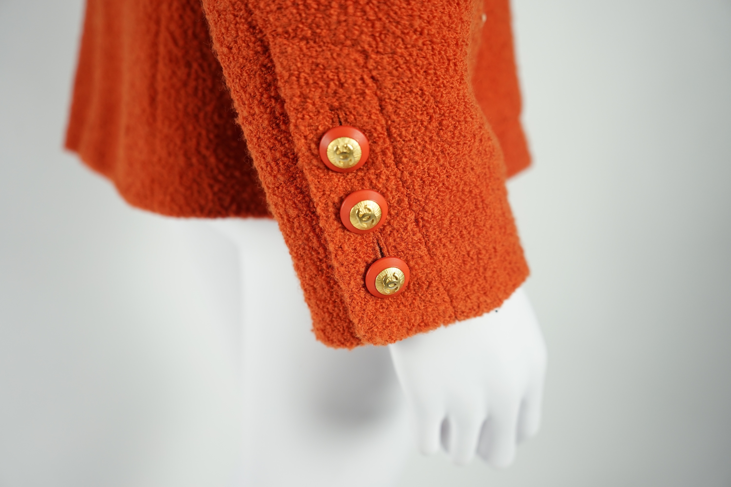 A Chanel lady's orange jacket, EU 44